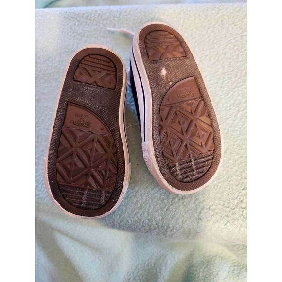 Converse Shoes Infant chuck taylor all star low Black white toddler sneaker sz 5 - Picture 3 of 4